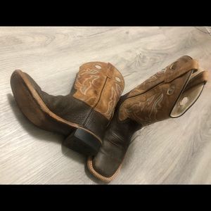 Boys Old West Turquoise && Brown Cowboy Boots